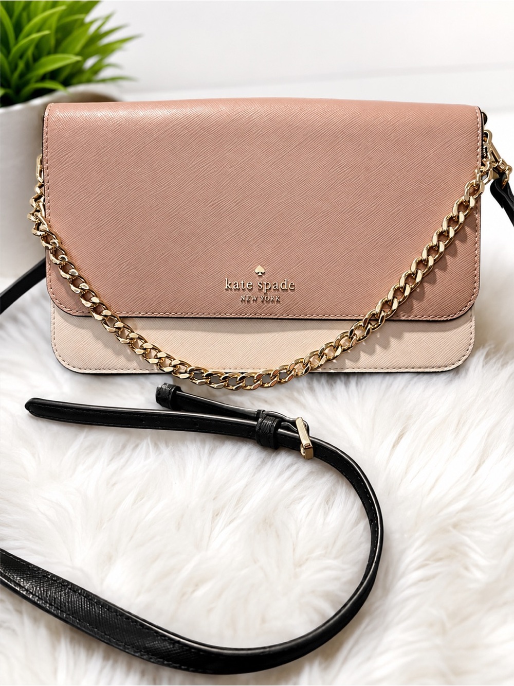 Kate Spade Madison Flap Convertible Crossbody in Toasted Hazelnut Multi